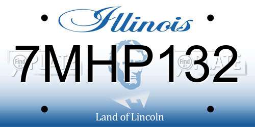 7MHP132 Illinois License Plate