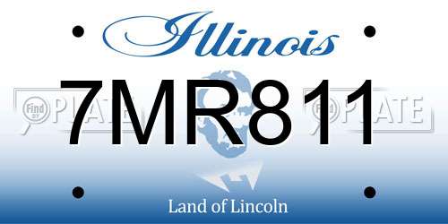 7MR811 Illinois License Plate
