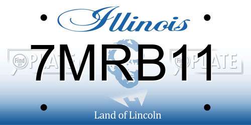 7MRB11 Illinois License Plate