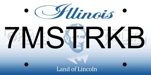 7MSTRKB Illinois License Plate
