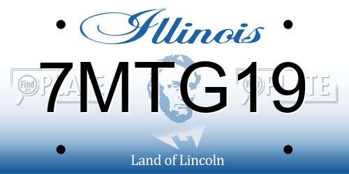 7MTG19 Illinois License Plate
