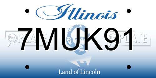 7MUK91 Illinois License Plate