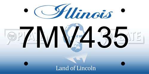 7MV435 Illinois License Plate