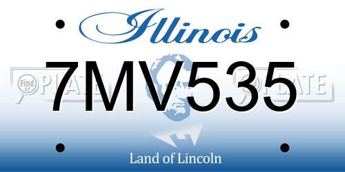 7MV535 Illinois License Plate
