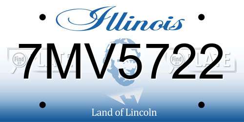 7MV5722 Illinois License Plate