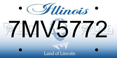 7MV5772 Illinois License Plate