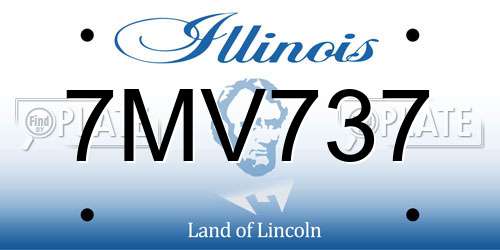 7MV737 Illinois License Plate