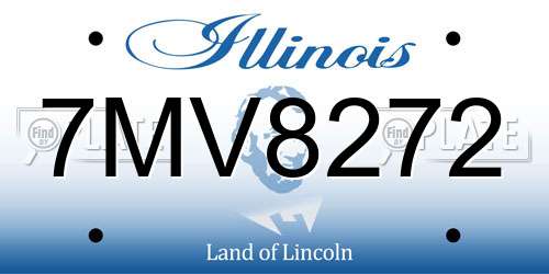 7MV8272 Illinois License Plate