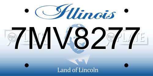 7MV8277 Illinois License Plate