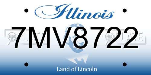 7MV8722 Illinois License Plate
