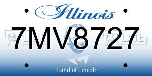 7MV8727 Illinois License Plate