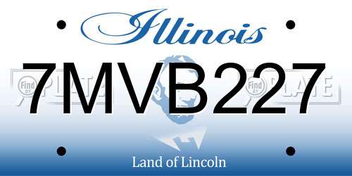 7MVB227 Illinois License Plate