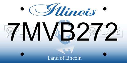 7MVB272 Illinois License Plate