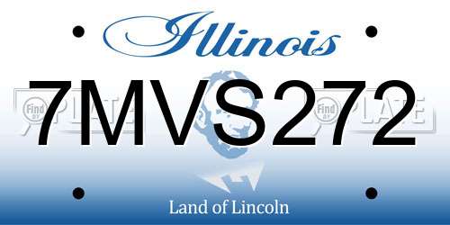 7MVS272 Illinois License Plate