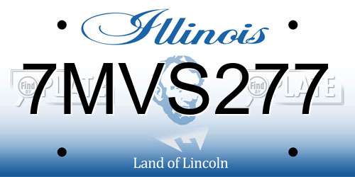 7MVS277 Illinois License Plate