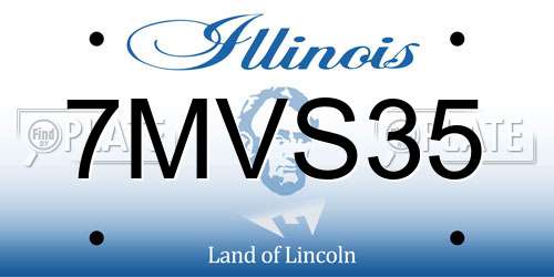 7MVS35 Illinois License Plate