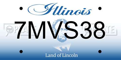 7MVS38 Illinois License Plate