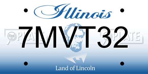7MVT32 Illinois License Plate