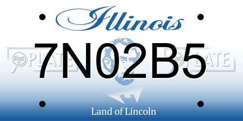 7N02B5 Illinois License Plate