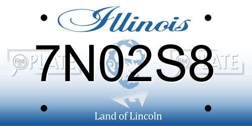 7N02S8 Illinois License Plate