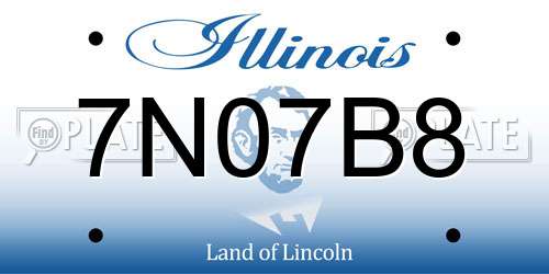 7N07B8 Illinois License Plate