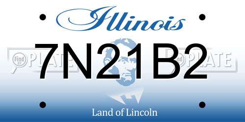 7N21B2 Illinois License Plate