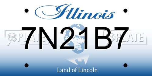 7N21B7 Illinois License Plate