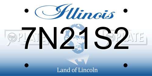 7N21S2 Illinois License Plate