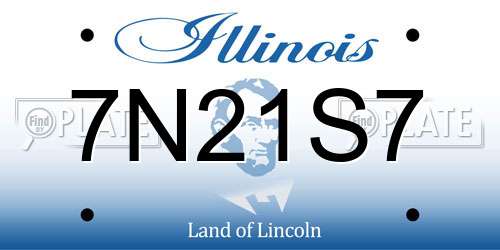 7N21S7 Illinois License Plate