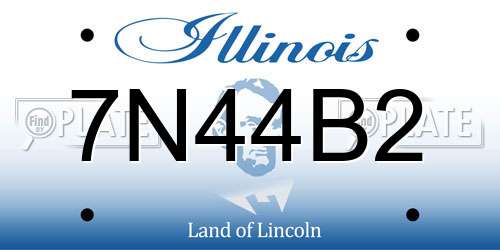 7N44B2 Illinois License Plate