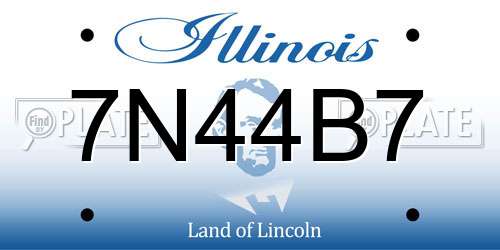 7N44B7 Illinois License Plate