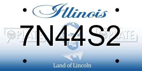 7N44S2 Illinois License Plate
