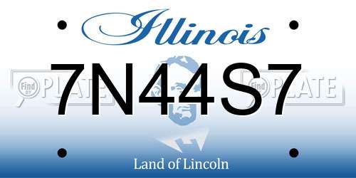 7N44S7 Illinois License Plate