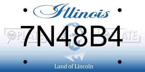 7N48B4 Illinois License Plate
