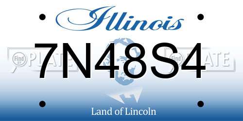 7N48S4 Illinois License Plate