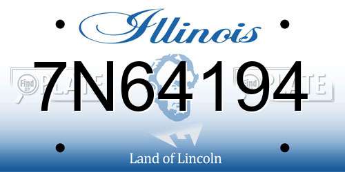 7N64194 Illinois License Plate