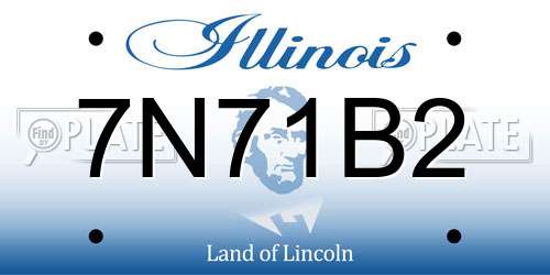 7N71B2 Illinois License Plate