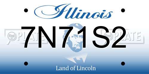 7N71S2 Illinois License Plate