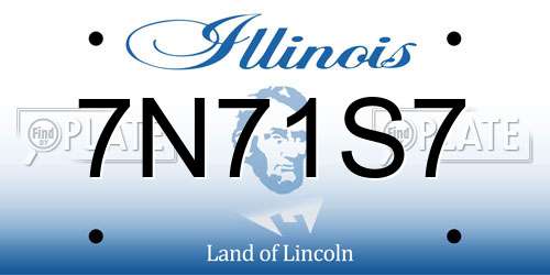 7N71S7 Illinois License Plate
