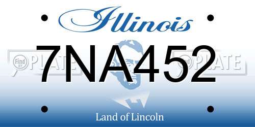 7NA452 Illinois License Plate
