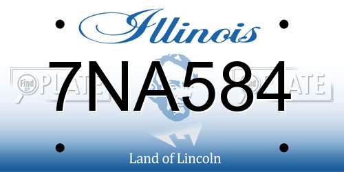 7NA584 Illinois License Plate