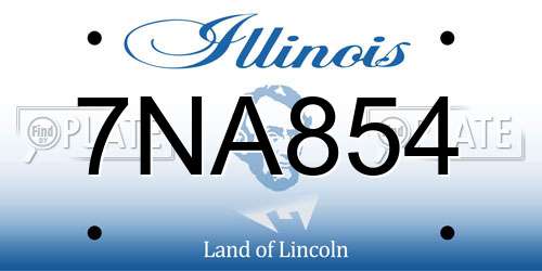 7NA854 Illinois License Plate