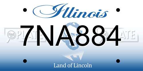 7NA884 Illinois License Plate