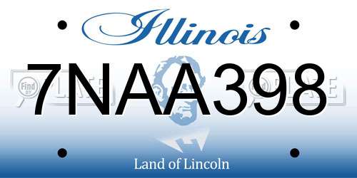 7NAA398 Illinois License Plate