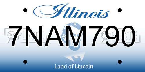 7NAM790 Illinois License Plate