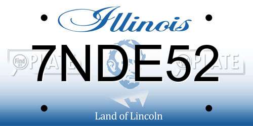 7NDE52 Illinois License Plate