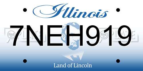 7NEH919 Illinois License Plate