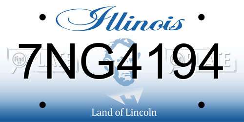 7NG4194 Illinois License Plate
