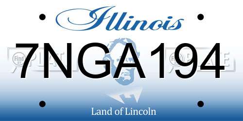 7NGA194 Illinois License Plate
