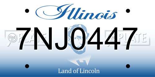 7NJ0447 Illinois License Plate